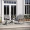 Flash Furniture Tolleson Adirondack Dining Chair w/Fold Out Cup Holder, Weather Resistant Recycled HDPE in Gray LE-HMP-2037-10-GRY-GG - alternate 6